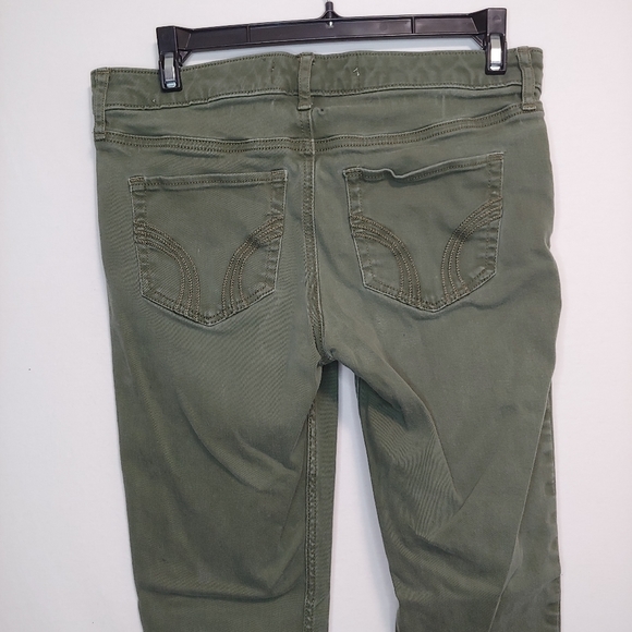 Hollister Women's Super Skinny Olive Green Jeans Size 28/31 - Picture 6 of 10